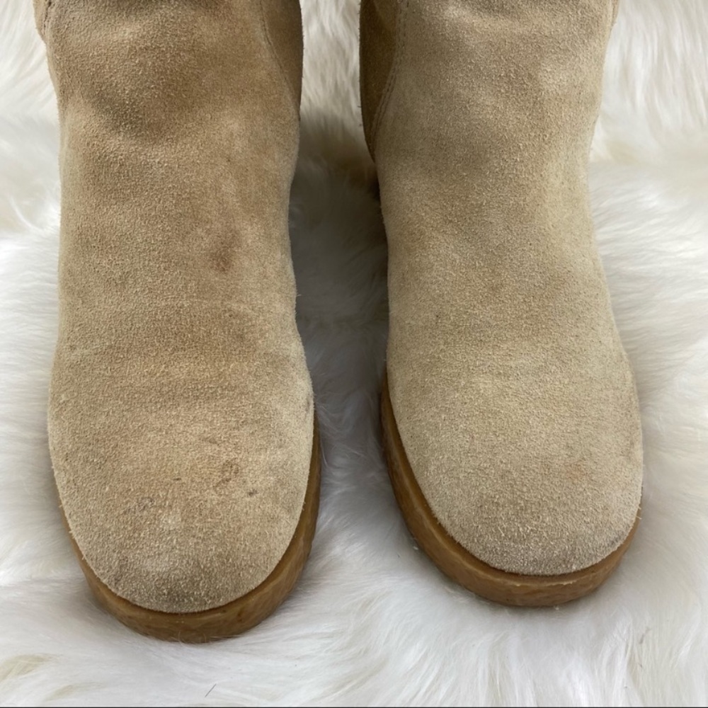 MICHAEL KORS PLATFORM LEATHER LACE UP KNEE-HIGH BOOTS SIZE 6 - Picture 6 of 12
